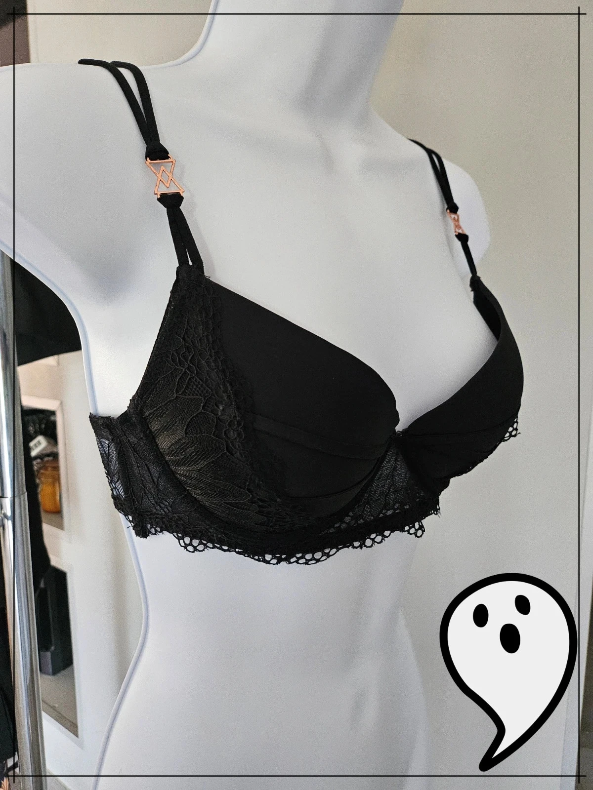 soutien gorge noir a dentelle style gothic la city